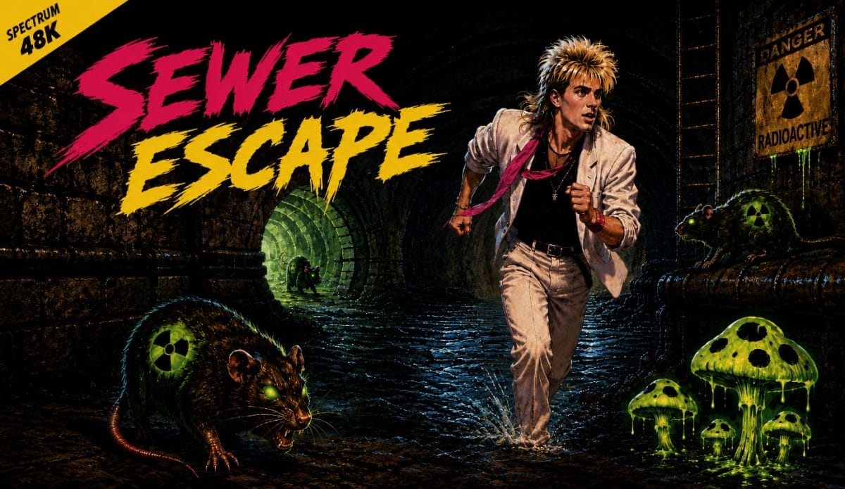 Sewer Escape: A ZX Spectrum Platformer with A-Ha's Frontman in the
